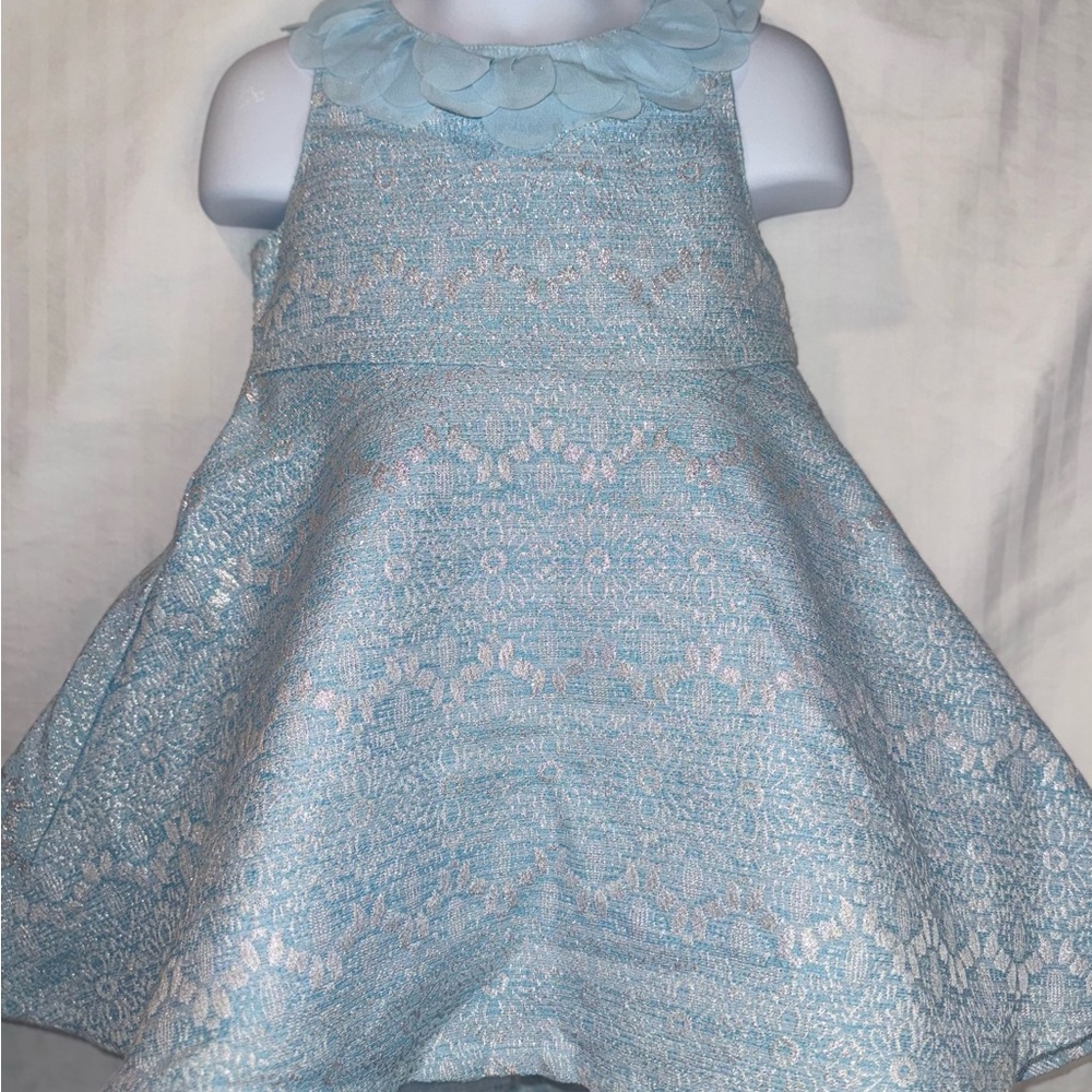 OshKosh B’gosh girls soft light blue elegant floral dress 3T